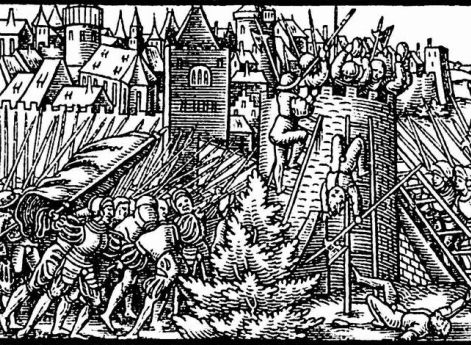 Осада Полоцка. Гравюра из "Правдивых и ужасных известиях о жестоком враге московите", 1563 год