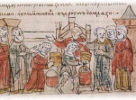 Приготовление осажденными в городе Белгороде двух кадей с киселем и медом, помещенных в глубокие колодцы.