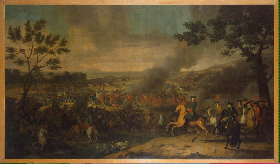 Л.Каравак. Пётр I в Полтавской битве. 1718 год