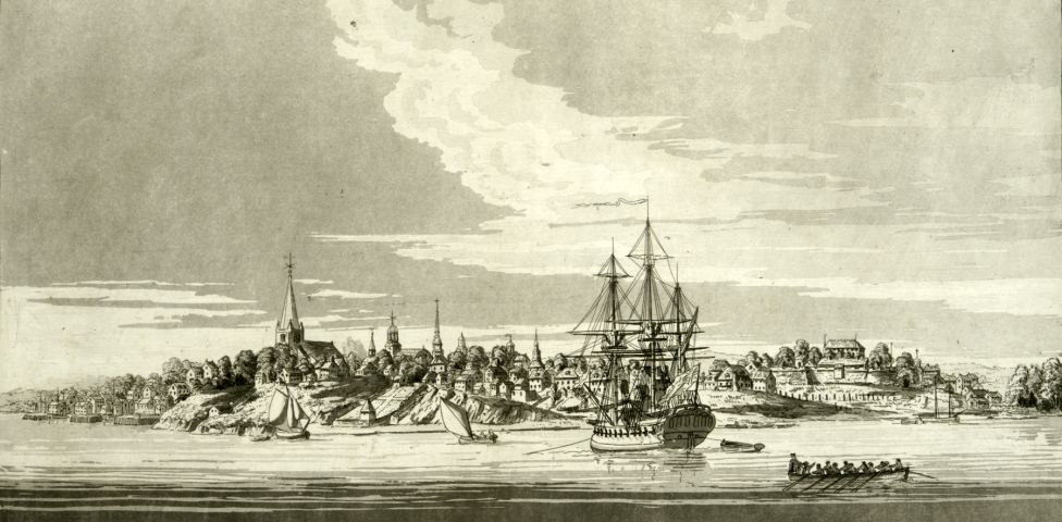 Вид на Нью-Йорк из гавани. 1777 год 