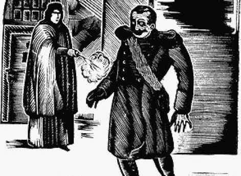 Вера Засулич стреляет в Ф.Трепова. Ксилография из памфлета «Народной воли». XIX век