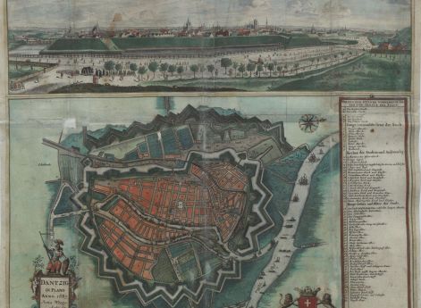 Гданьск в XVII веке. Карта 1687 года