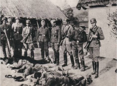 Польские крестьяне, расстрелянные германской полицией. 1943 г.