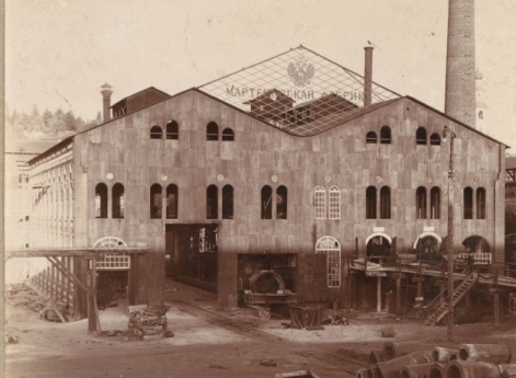 Мартеновская фабрика на Кушвинском заводе. Кушва, Верхотурский уезд Пермской губернии.