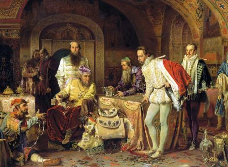 Иван Грозный показывает сокровища английскому послу Горсею