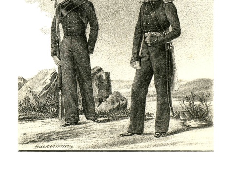 Рядовой и обер-офицер батальона Ее Императорского Высочества Великой Княгини Екатерины Павловны 1812-1814.