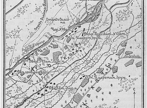 Позиции сторон в Восточную войну 1855 года в долине реки Ингури