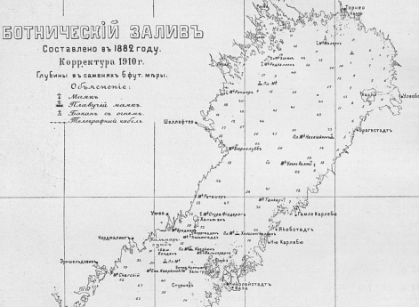 Ботнический залив. Составлено в 1882 году