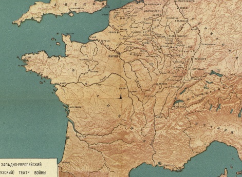 Подготовка к мировой войне 1914-1918 гг. Западно-Европейский (Французский) театр войны. (Карта рельефа местности)