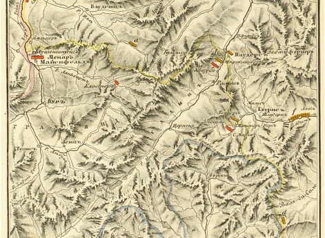 Положение войск в Альпах с 9 по 14 марта 1799 г.