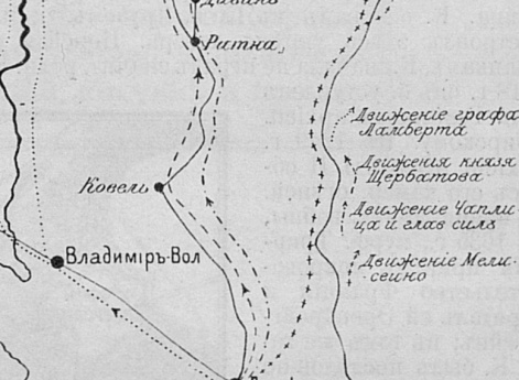 Передвижение войск в июле 1812 года в районе города Кобрин