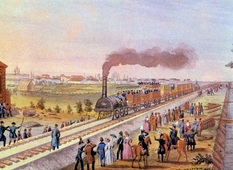 Первый проезд Императора Николая I по Царскосельской железной дороге в 1837 году