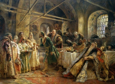 Поцелуйный обряд (Пир у боярина Морозова). На сюжет из повести А.К.Толстого «Князь Серебряный»