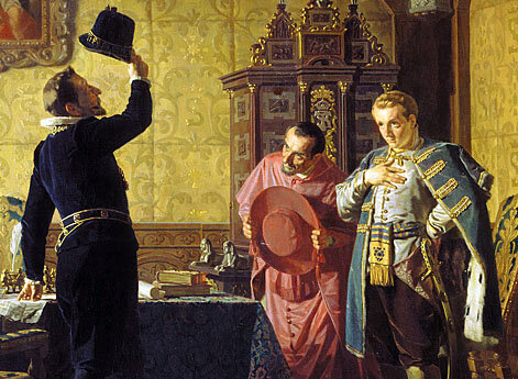 Присяга Лжедмитрия I польскому королю Сигизмунду III на введение в России католицизма