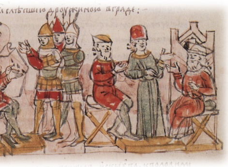 Выдача Владимиром Всеволодовичем Мономахом (Переяславским) своего сына Святослава в заложники половецкому князю Кытану; преебывание половецкой дружины во главе с Итларем в Переяславле.