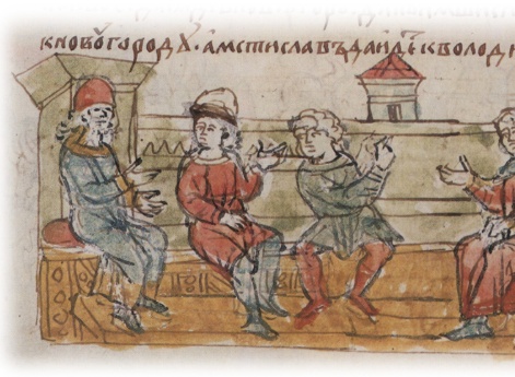 Совет в Киеве между Мстиславом Владимировичем Новгородским, Святополком Изяславичем Киевским и их мужами о поставлении князя во Владимир Волынский.