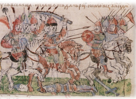 Победа Волчьего Хвоста, воеводы Владимира Святославича, над радимичами на реке Пищане.