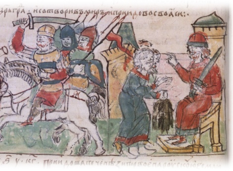 Приношение древлянами дани Игорю; поход болгарского царя Симео­на на Царьград.