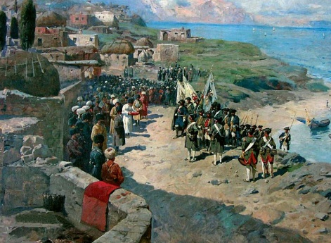 Вступление императора Петра I Великого в Тарки 13 июня 1722 года