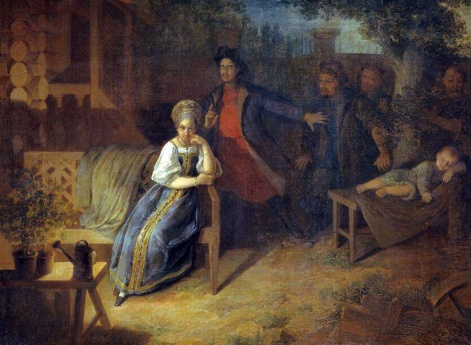 Похищение купеческой жены Груни Егором Башлыком, ставшим атаманом разбойников. 