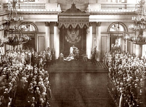 Торжественное открытие Государственной Думы и Государственного Совета. Зимний дворец. 27 апреля 1906 года.