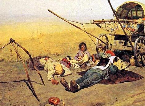 В дороге. Смерть переселенца  