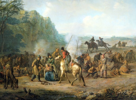 Ночной привал казаков в 1813 году
