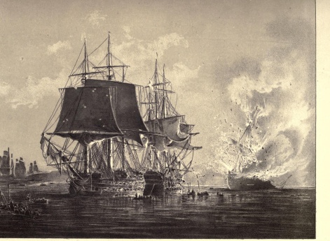 «Всеволод» после нападения британского фрегата при Палдиски 26 августа 1808 года