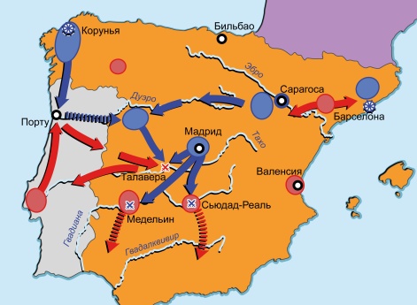Война на Пиренейском п-ове 1807-1814 гг. Кампания в Испании в 1809 г.