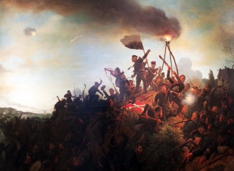 Прусские войска штурмуют датский остров Альсен