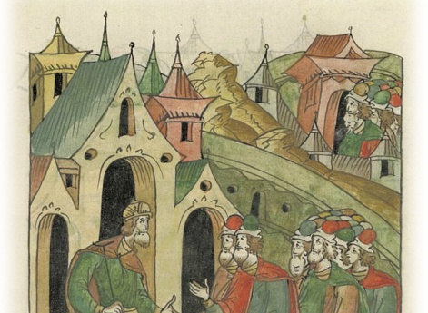 Князь Юрий Всеволодович требует от новгородцев выдать его людей, иначе он отказывается уходить из Торжка и новгородских волостей.