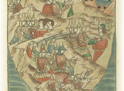 Боярин князя Юрия Дмитриевича Глеб Семенович с новгородскими беглецами Симеоном Жадовским и Михаилом Россохиным снова завоевывают волость. Сын новгородского посадника Василий Юрьевич, Самсон Гавриилович, Гавриил Кириллович и его брат Григорий Кириллович, 