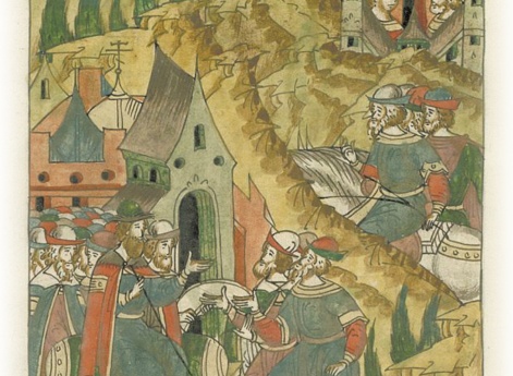 Послы от Казанского царя Сафа-Кирея приходят в Новую слободу к великому князю Василию Ивановичу.