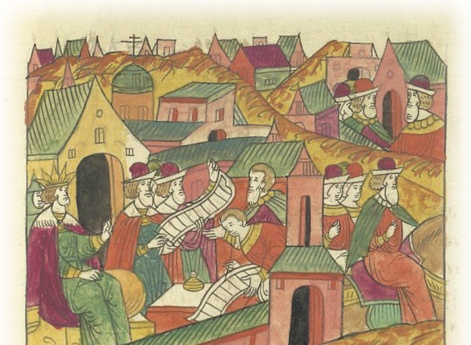 Царь Иван Васильевич отпускает посла Захариаса к Датскому королю Фредерику с ответом.