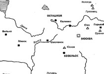 Карта расположения лагерей для военнопленных